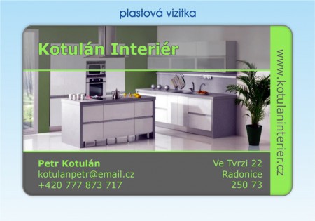plastová vizitka